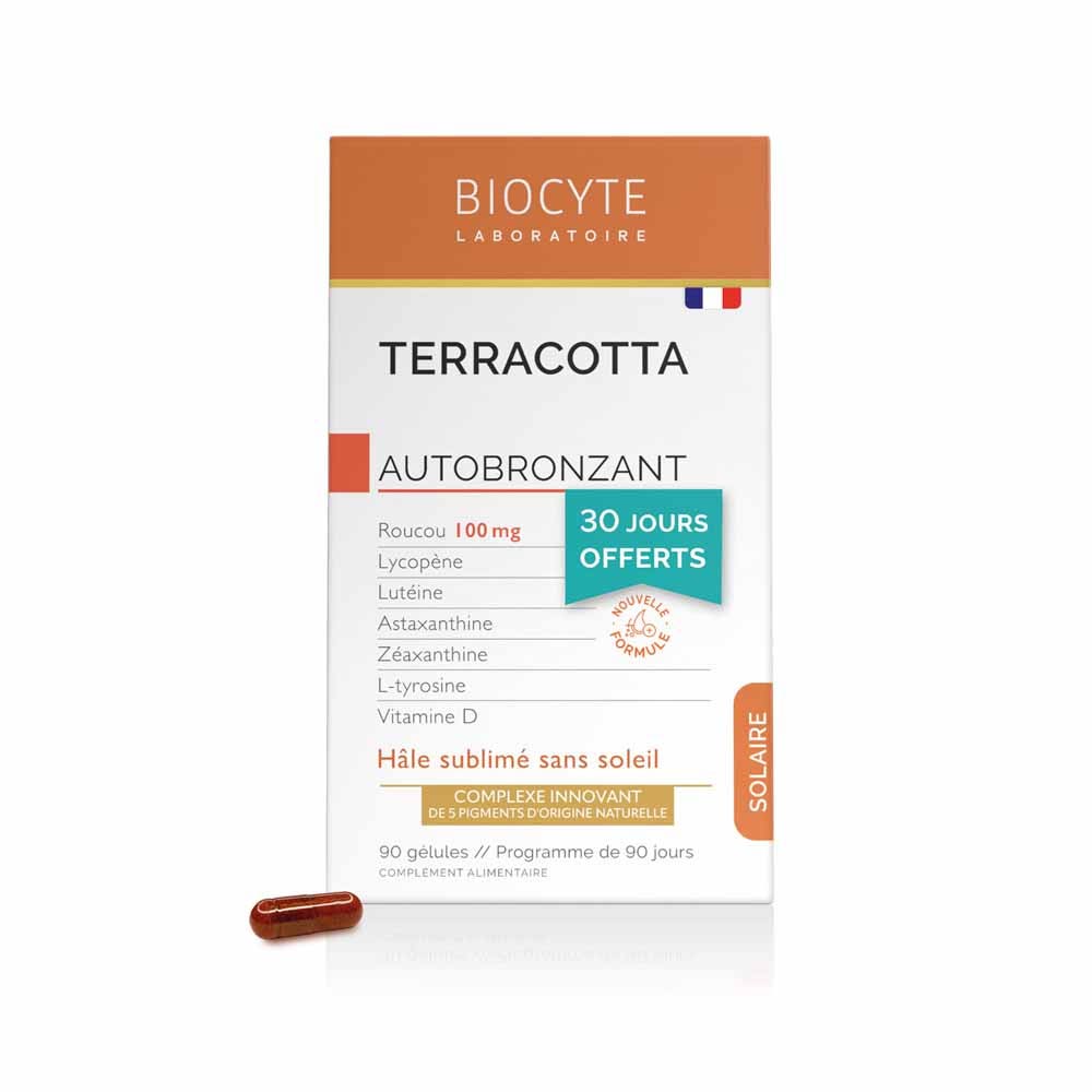 Biocyte Solari Autoabbronzante terracotta per un'incarnato dorato senza sole 90 capsule