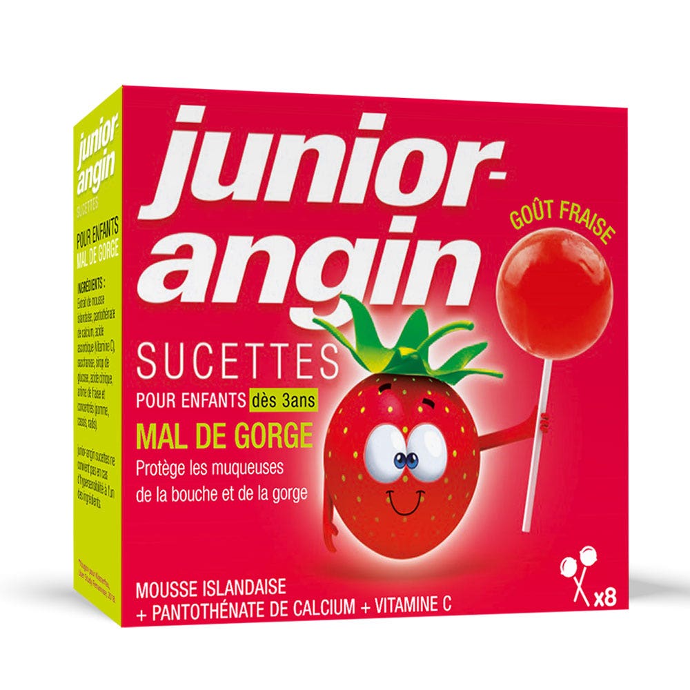 Melisana Pharma Caramelle Junior mal di gola gusto fragola 8 caramelle gommose
