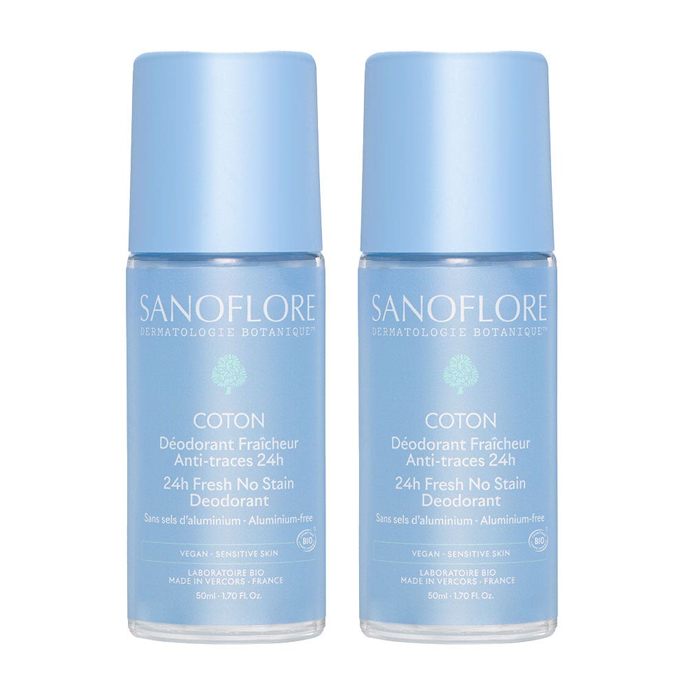 Sanoflore Deodoranti Deodorante 24 ore in cotone biologico 2x50 ml