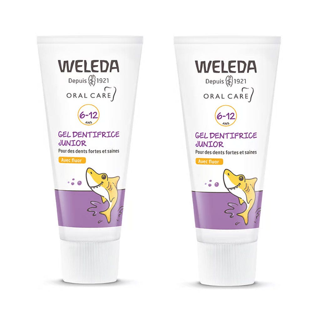 Weleda Gel dentifricio junior con fluoro 2 x 50 ml