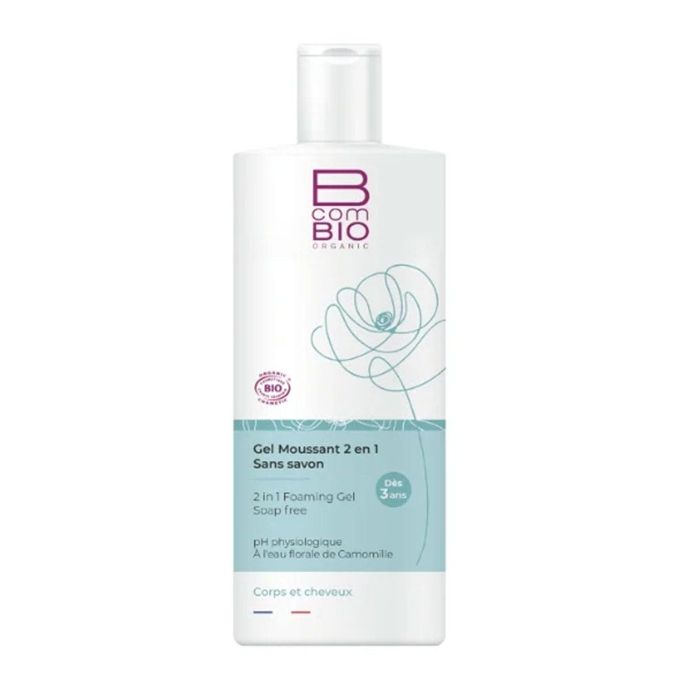 Bcombio Organic Gel schiumogeno 2 in 1 senza sapone biologico 500ml