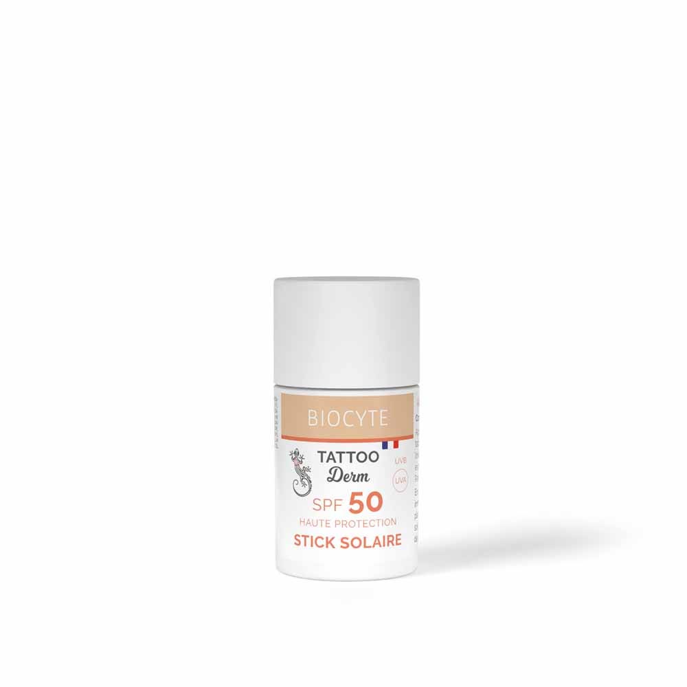 Biocyte Tattoo Derm Solare Stick SPF50 Protezione solare alta Formato portatile 18g