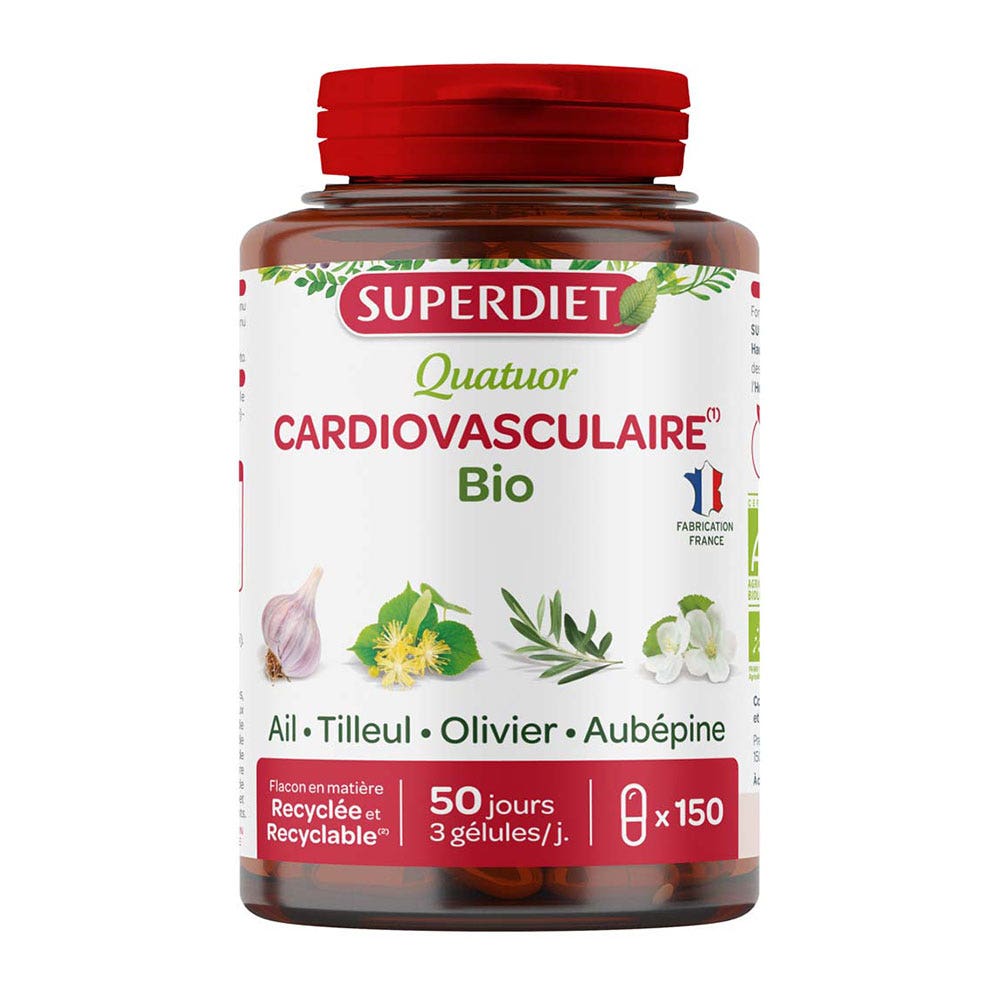 Superdiet Aglio biologico Quartetto cardiovascolare 150 Geluli