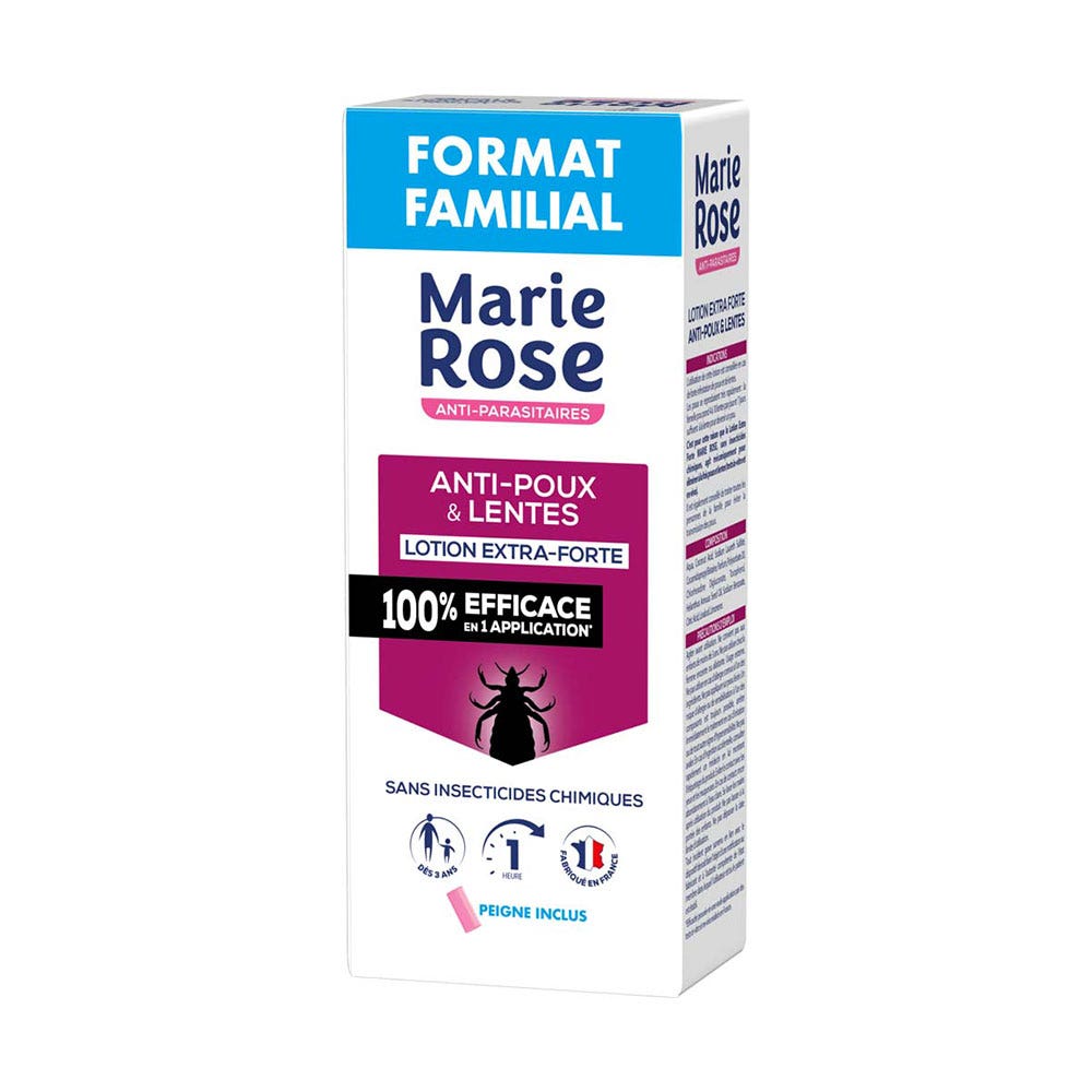 Marie Rose Lozione antipidocchi e lendini extra forte con pettine incluso 200 ml