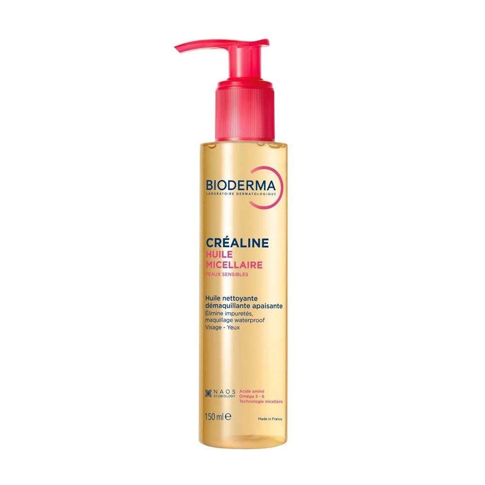 Bioderma Crealine Olio micellare detergente struccante lenitivo per pelli sensibili 150 ml