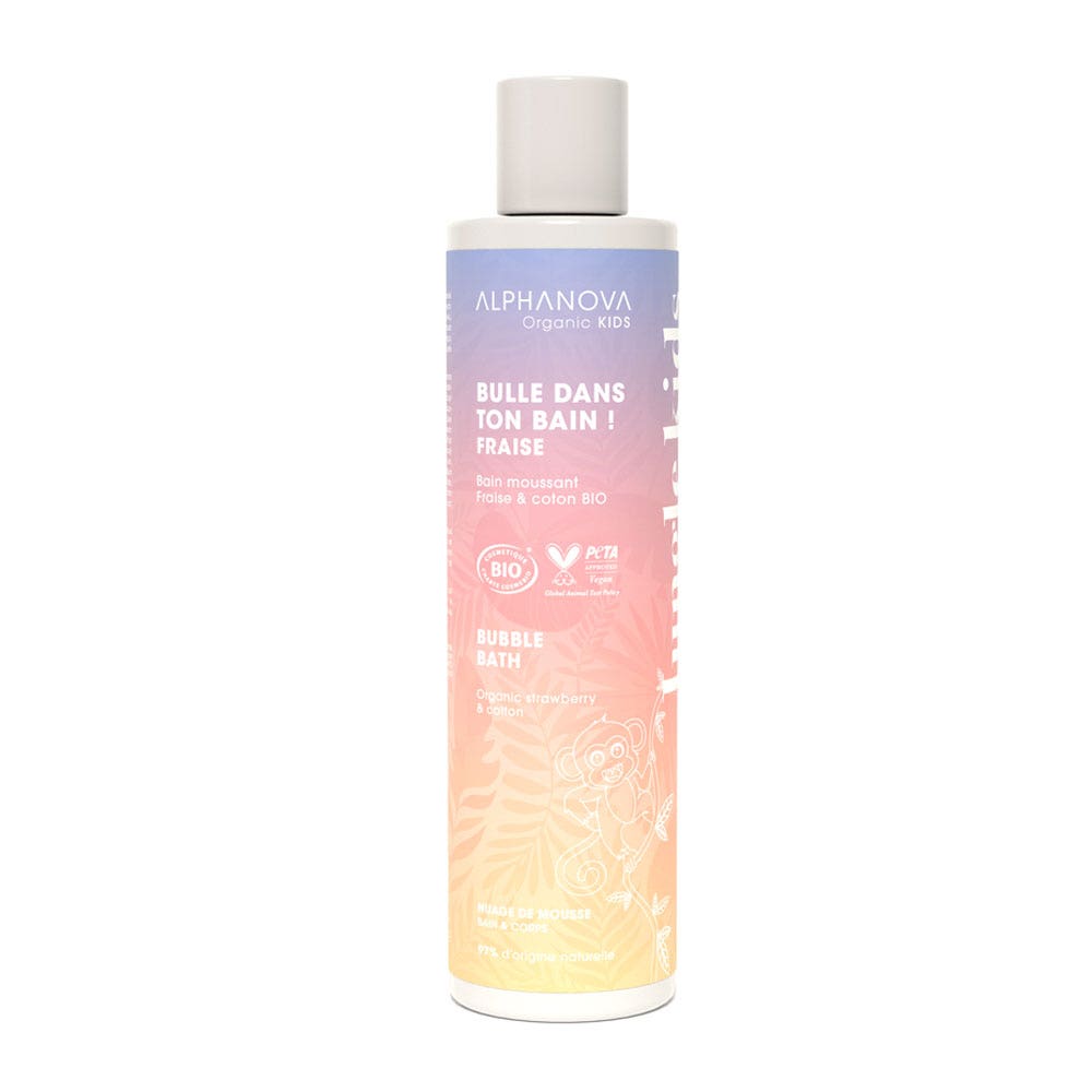 Alphanova Kids Bagno schiumoso biologico Bulle Dans Ton Bain Albicocca 250ml