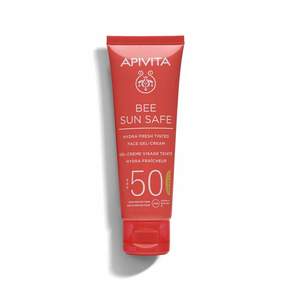 Apivita Bee Sun Safe Crema Gel Viso Colorata Hydra Fresh SPF50 50ml