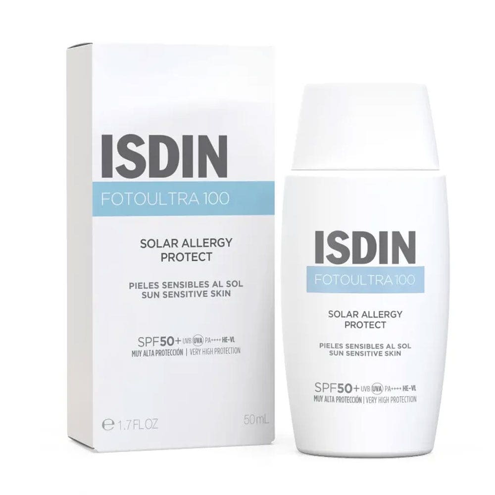 Isdin Solar Allergy Protection fluido solare SPF100 prevenzione e attenuazione dei sintomi 50ml
