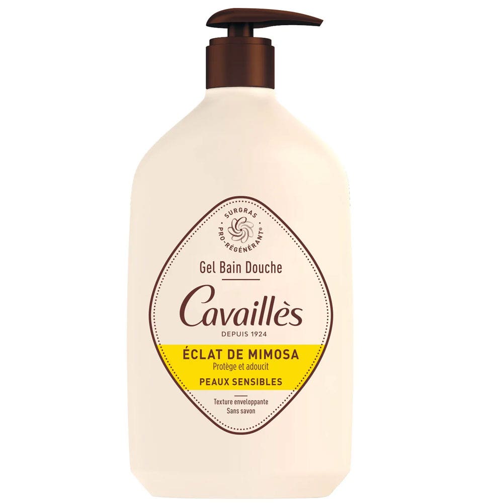 Cavaillès Surgras Pro-rigenerante Gel doccia e bagno Mimosa Radiance 1L