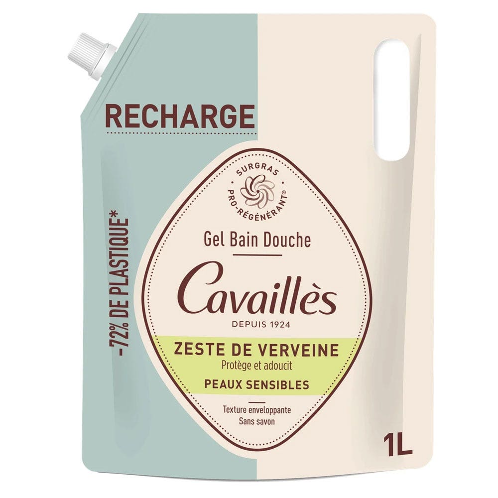 Cavaillès Surgras Pro-rigenerante Eco-Refill Gel doccia Verbena Zest 1L