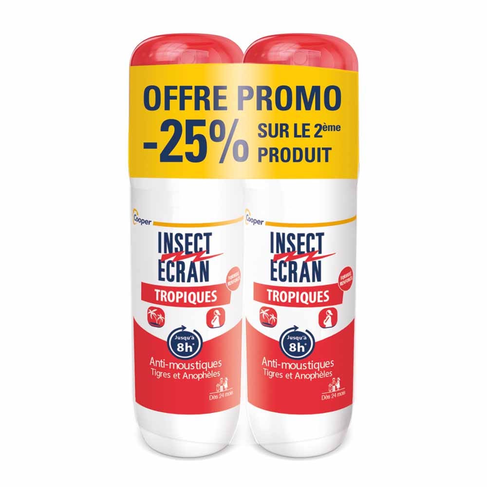 Insect Ecran Spray repellente anti-zanzare tropicali 2 x 75 ml