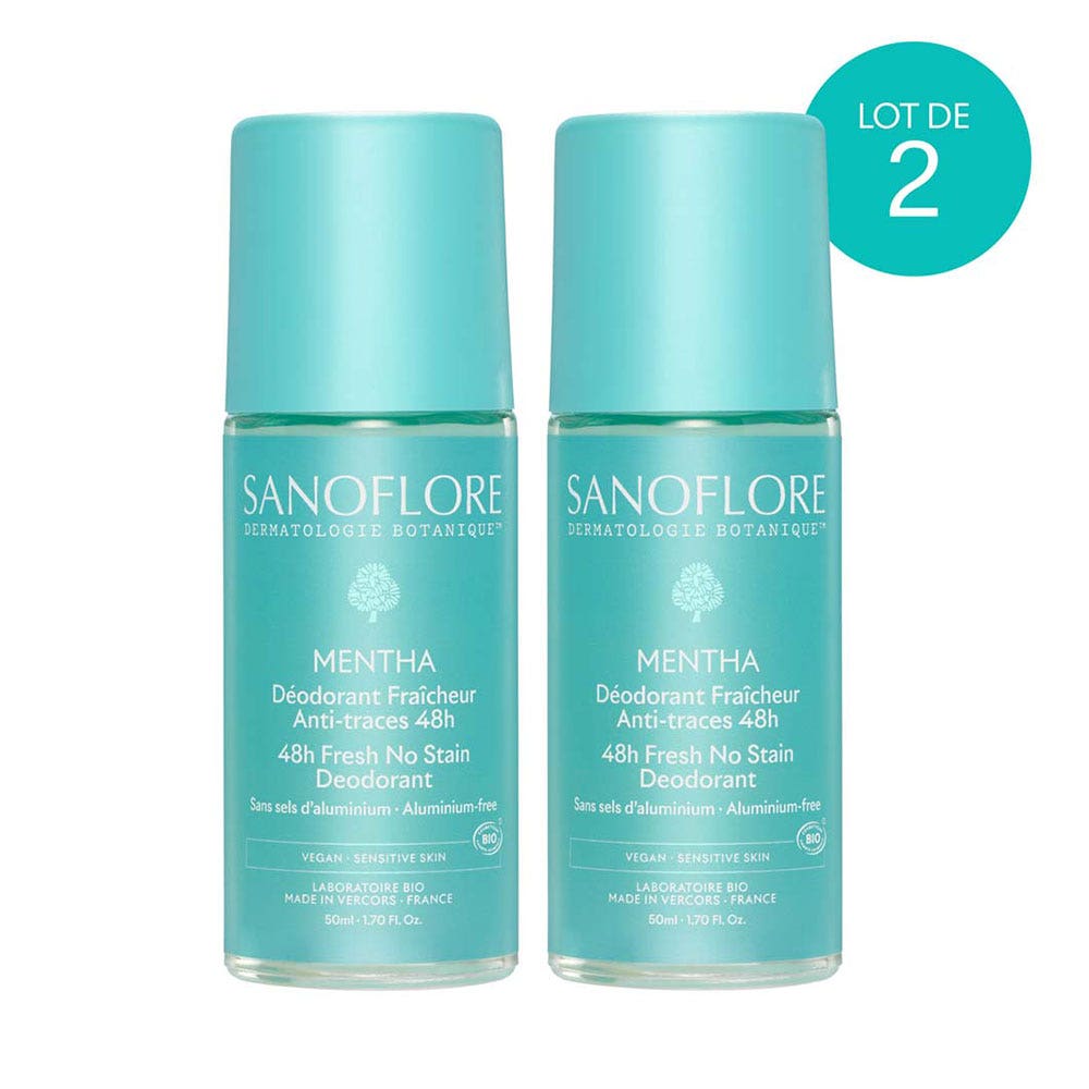 Sanoflore Deodoranti 48h biologico Mentha donne e uomini 2x50ml