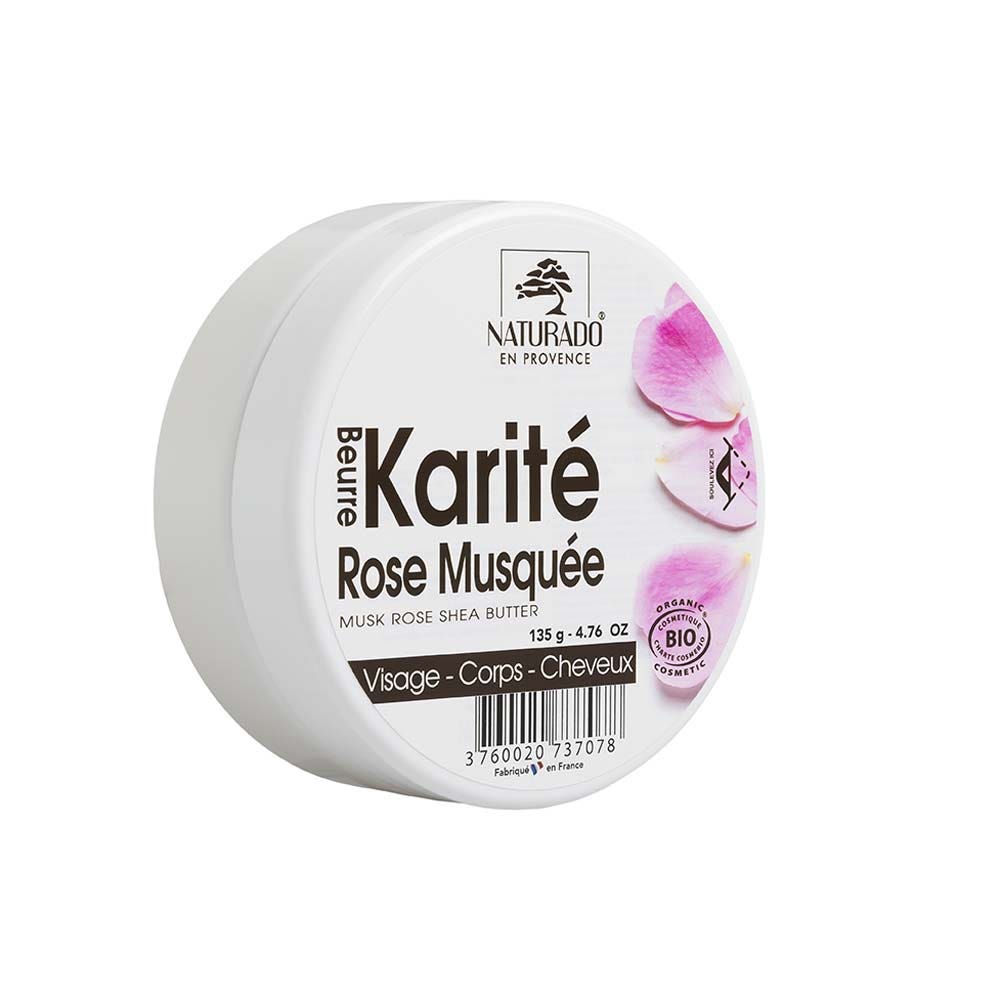 Naturado Burro di Karité biologico alla Rosa Mosqueta 135g