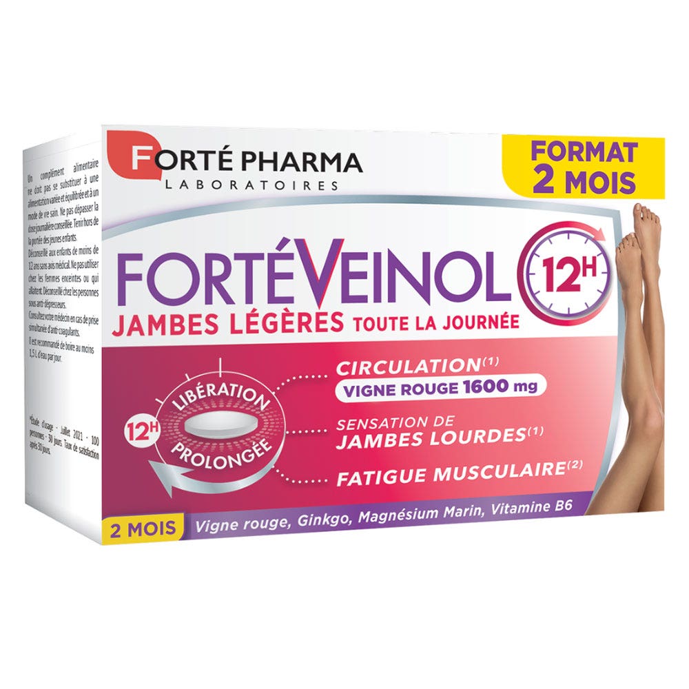 Forté Pharma Forté Veinol Vite rossa circolazione e gambe pesanti 60 compresse a rilascio prolungato