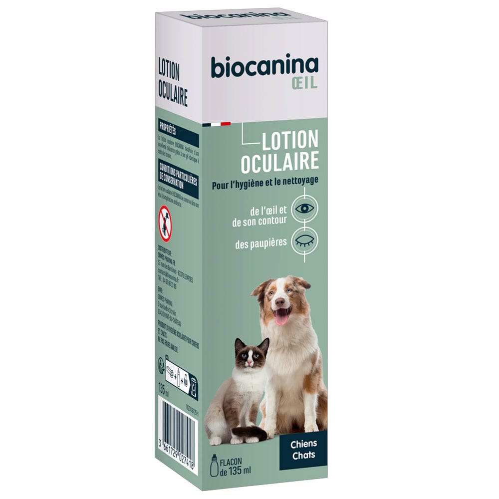 Biocanina Igiene bioftale e pulizia degli occhi per cane e gatto Chiens et Chats 135ml