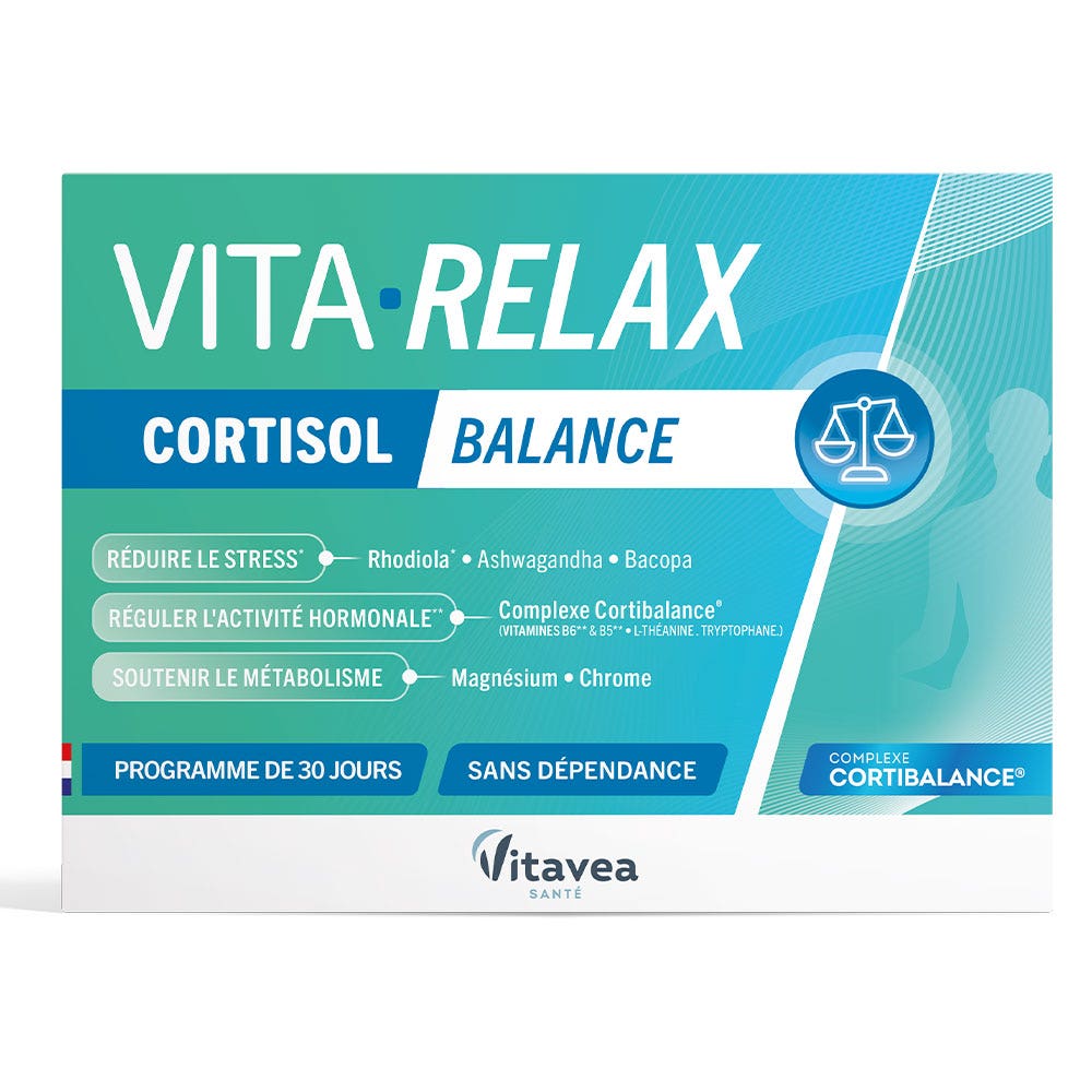 Vitavea Santé Vitis Relax Equilibrio del cortisolo 30 capsule
