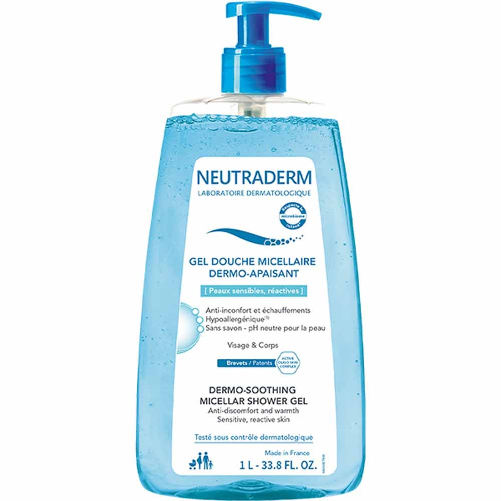 Neutraderm Gel doccia micellare dermo-lenitivo Pelle sensibile e reattiva 1L