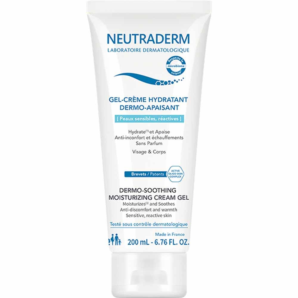 Neutraderm Gel-crema idratante Dermo-lenitivo Pelle sensibile e reattiva 200 ml