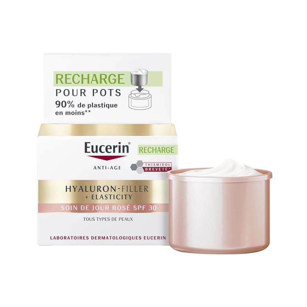 Eucerin Hyaluron-Filler + Elasticity Ricarica del Trattamento Giorno Rosa SPF 30 50ml