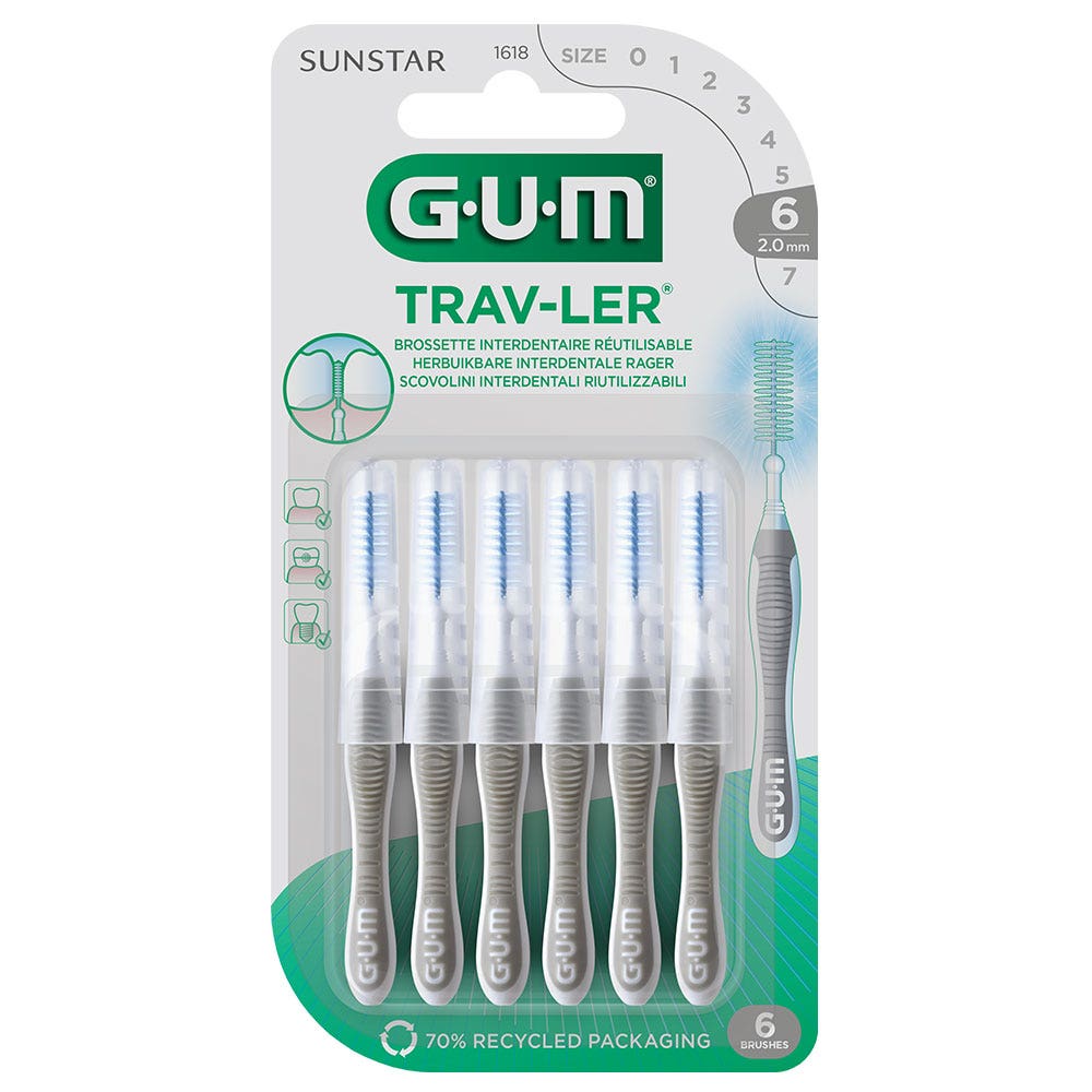 Gum Trav-ler Scovolini interdentali da 2 mm x6