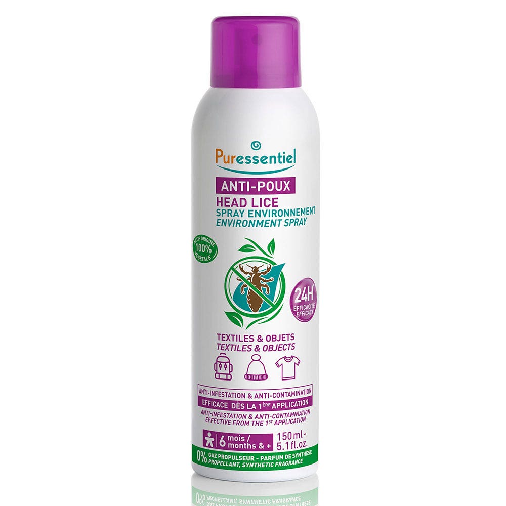 Puressentiel Anti-pidocchi Spray repellente per ambienti, tessuti e oggetti 150 ml