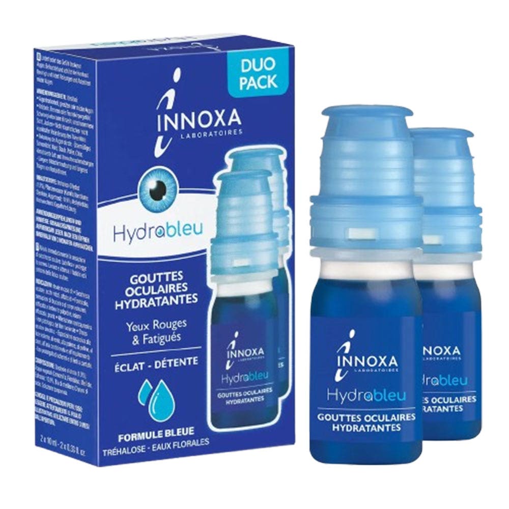 Innoxa Collirio idratante per occhi arrossati e stanchi Formula blu 2x10ml