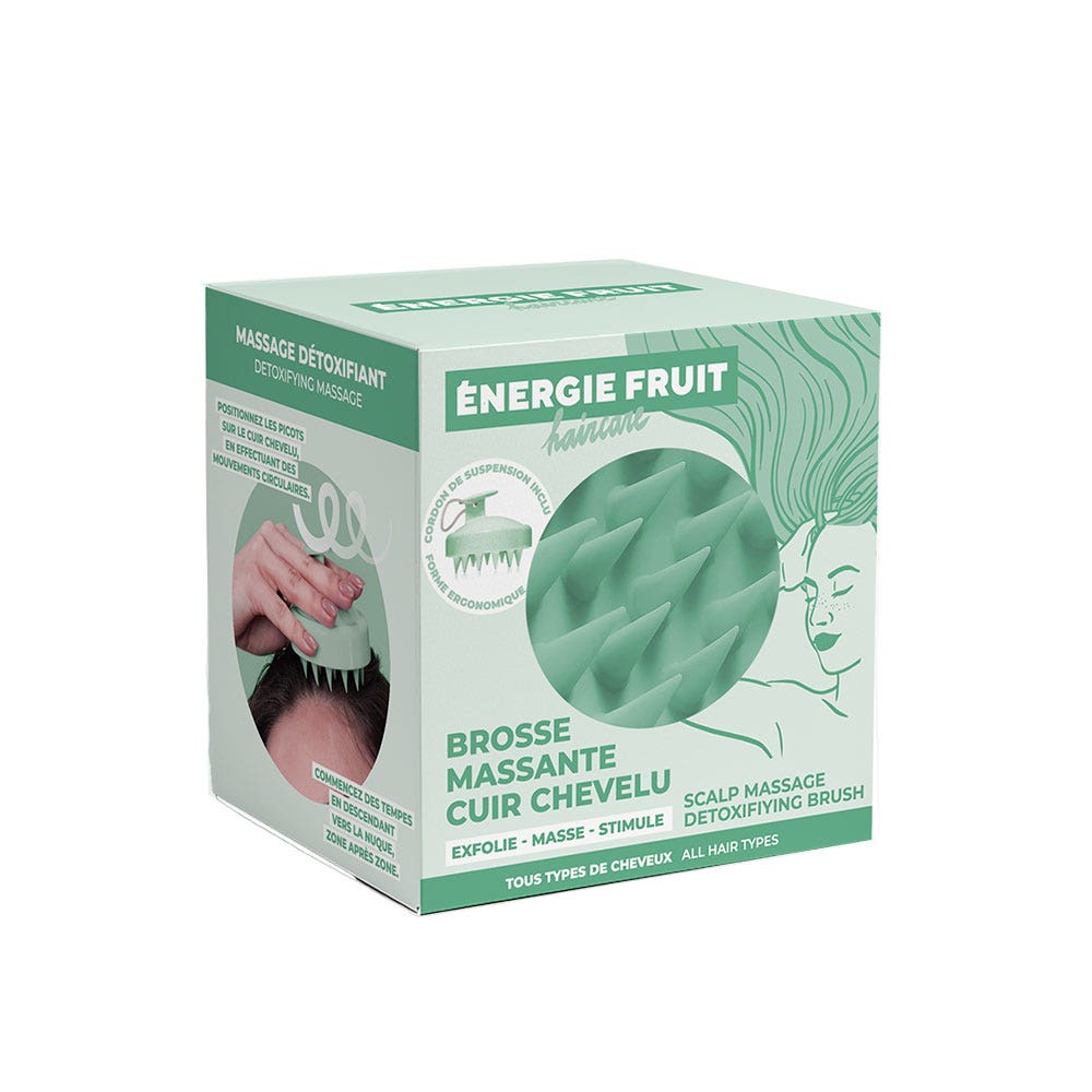 Energie Fruit Spazzola per cuoio capelluto massaggiante Detox
