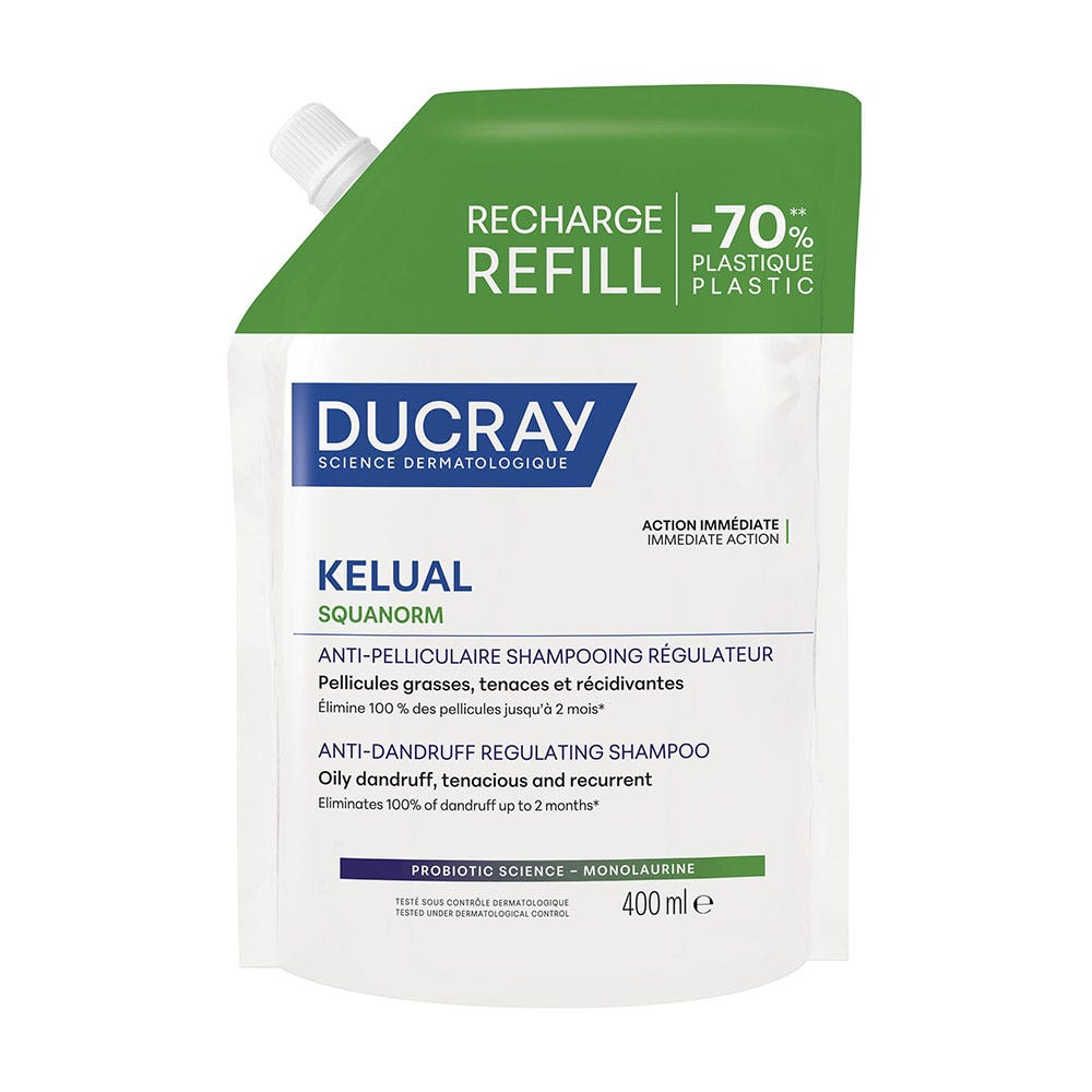 Ducray Kelual Squanorm Shampoo regolatore antiforfora Eco-Recharge 400 ml