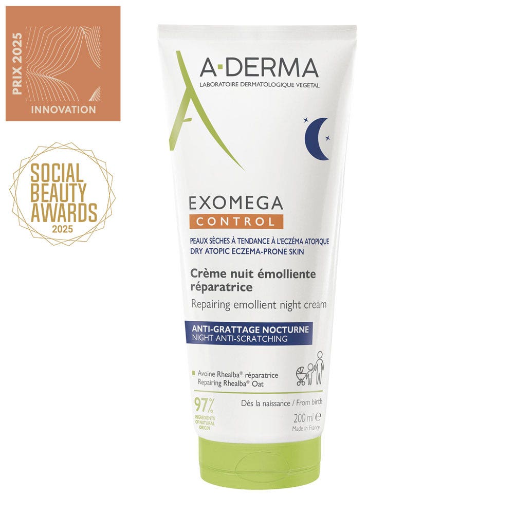 A-Derma Exomega Control Crema notte emolliente riparatrice 200 ml