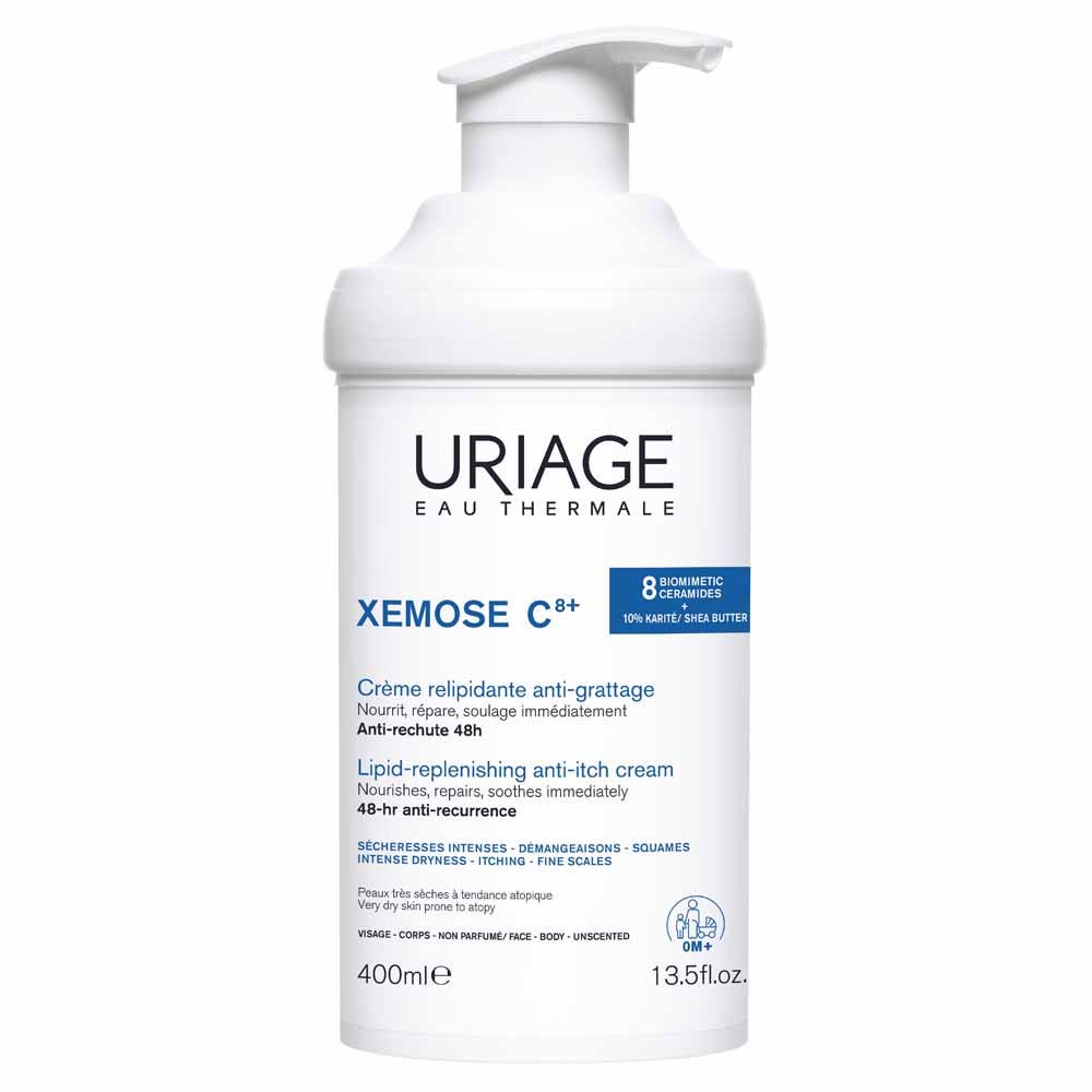 Uriage Xémose C8+ Crema relipidante anti-prurito per pelli molto secche con tendenza atopica 400 ml