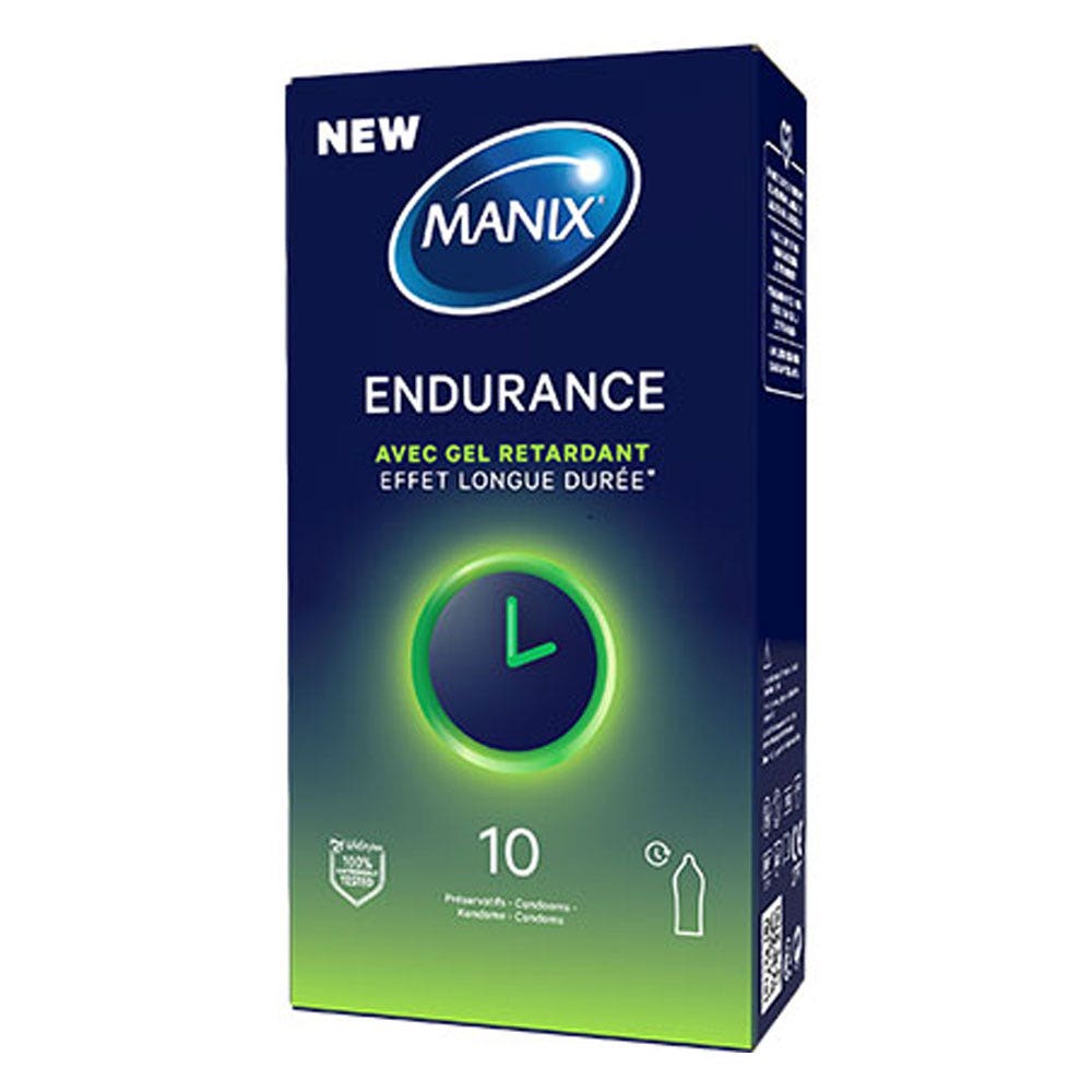 Manix Resistenza Preservativi Lubrificanti a lunga durata x10