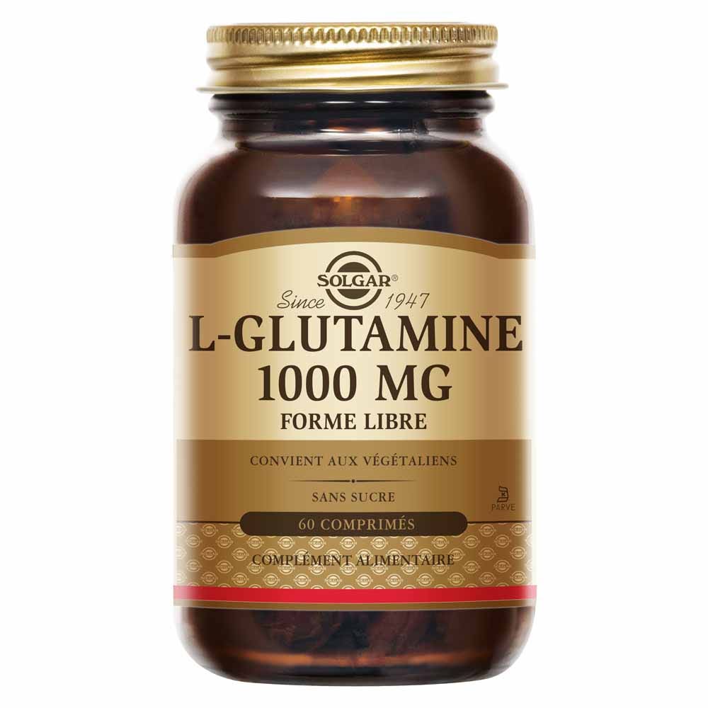 Solgar L-glutammina 1000 mg Glutamine 1000mg Sommeil Défenses immunitaires 60 compresse