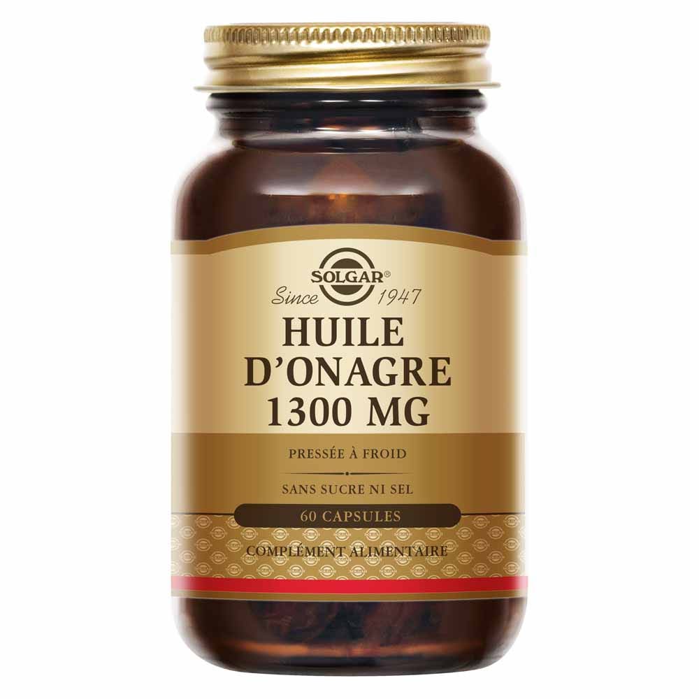 Solgar Olio di enotera 1300 mg per l'equilibrio femminile e il mantenimento dei tessuti della pelle 60 capsule
