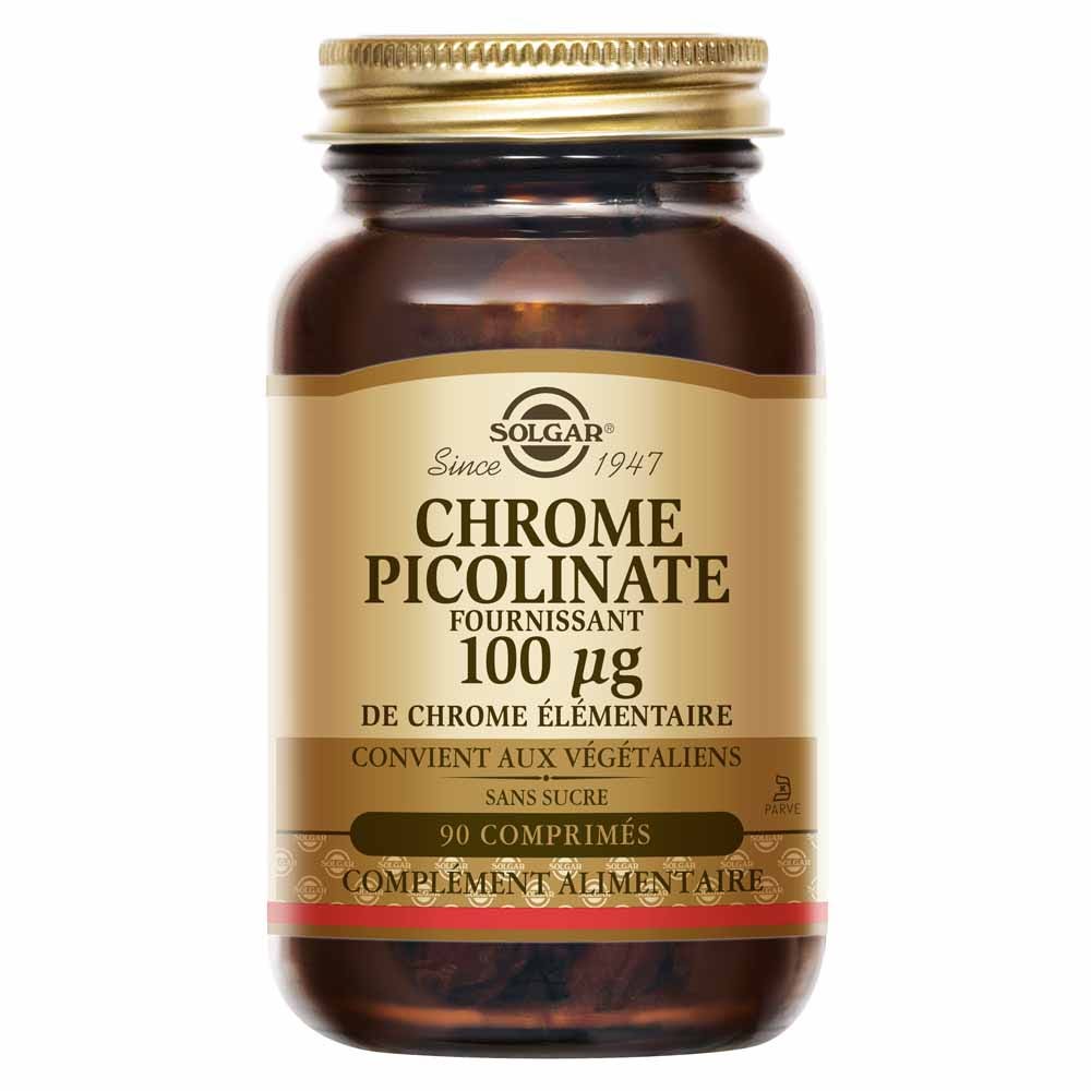 Solgar Picolinato di cromo 100 µg sostiene il metabolismo del glucosio altamente assimilabile 90 compresse
