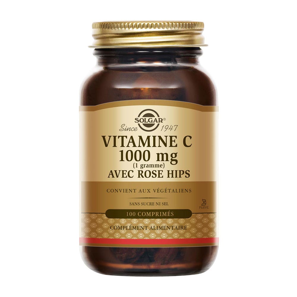 Solgar Vitamina C 1000 mg con rosa canina per le difese immunitarie 100 compresse