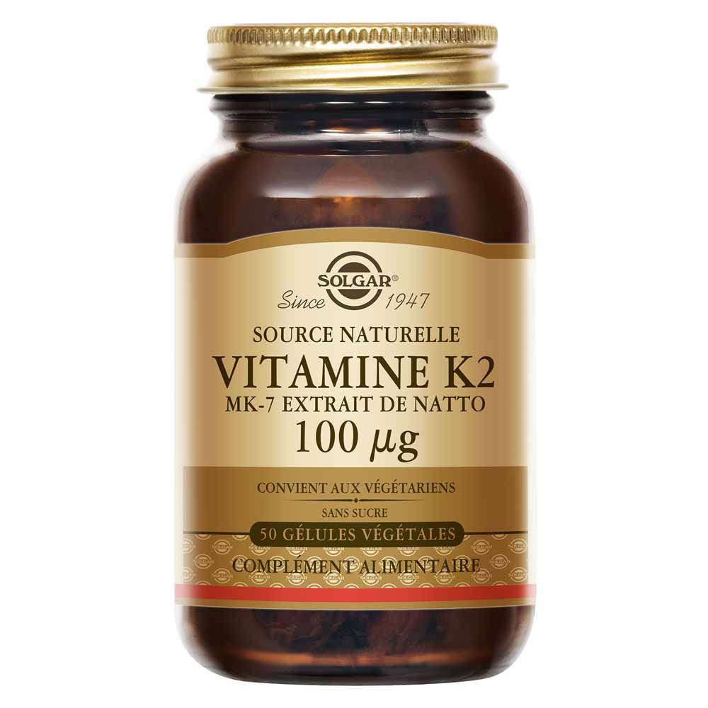Solgar Vitamine K2 50 Gelule Os/Cartilages Cardiovasculaire 60 gélules végétales