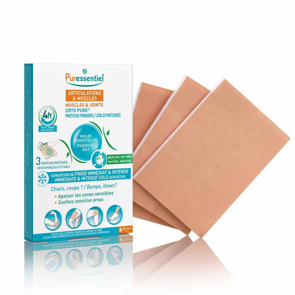 Puressentiel Articolazioni e Muscoli Cryo Pure Effetto 4h 3 Cerotti freddi