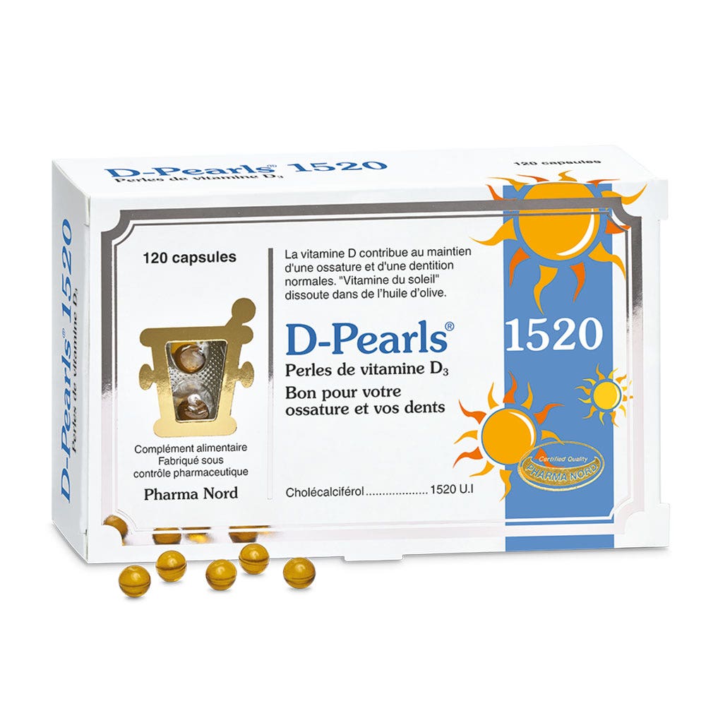 Pharma Nord D-Pearls 1520 vitamine D3 120 capsules