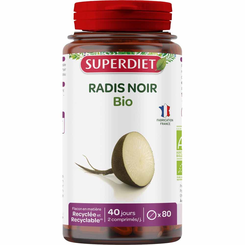 Superdiet Ravanello nero biologico 80 compresse