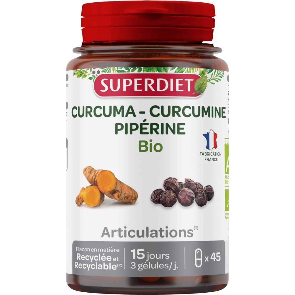 Superdiet Curcuma Curcumina Piperina 45 capsule