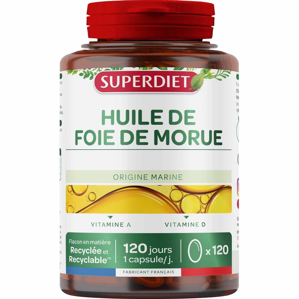 Superdiet Olio di fegato di merluzzo 120 capsule