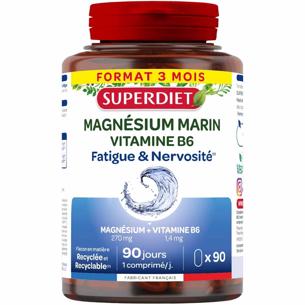 Superdiet Magnesio di Marina + Vitamine B6 90 Gelule