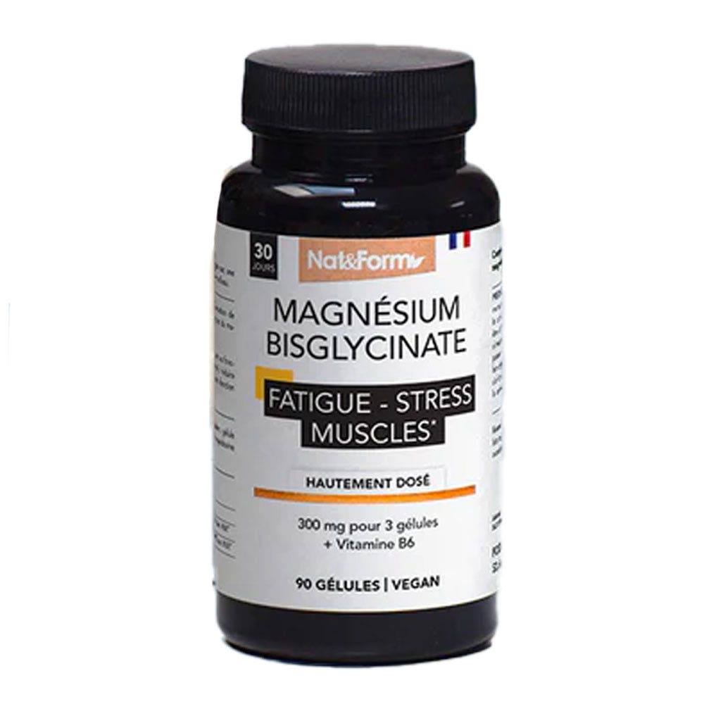 Nat&Form Magnesio bisglicinato per stanchezza, stress e muscoli 90 capsule