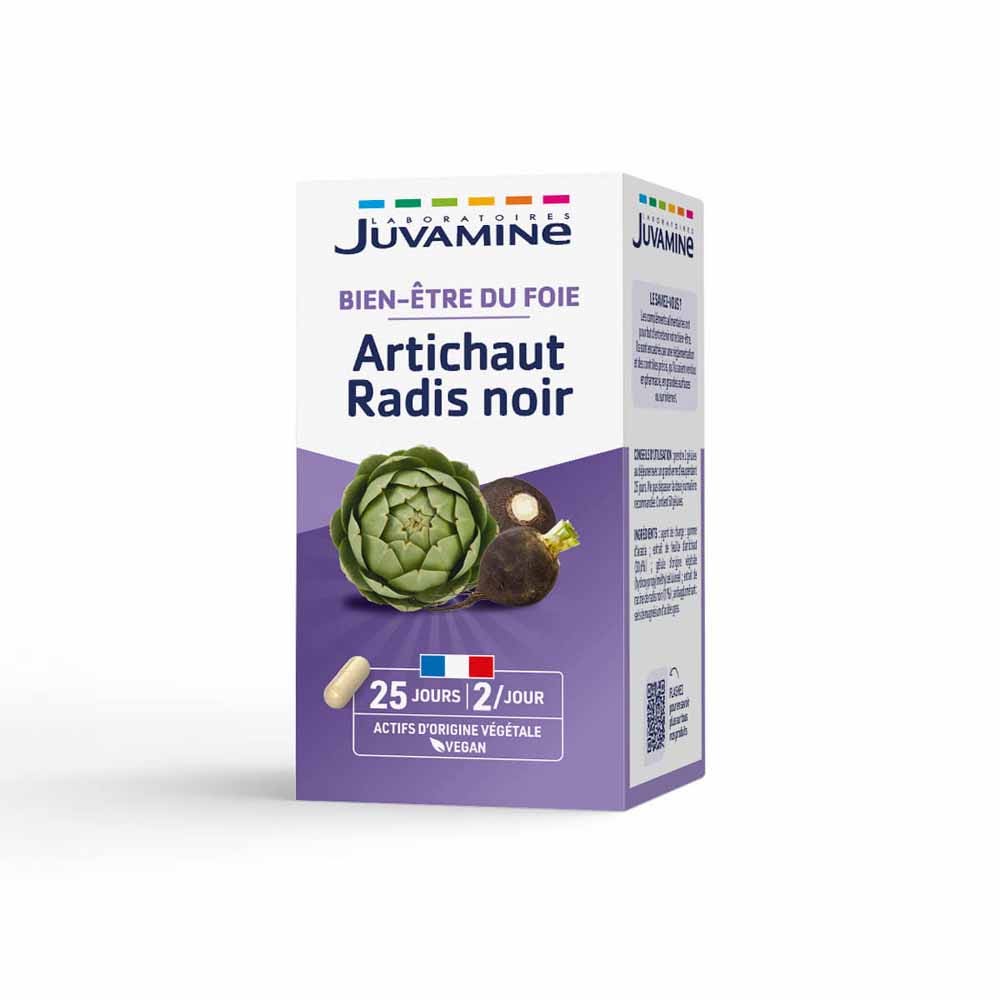 Juvamine Benessere del fegato Carciofo e rafano nero 50 capsule