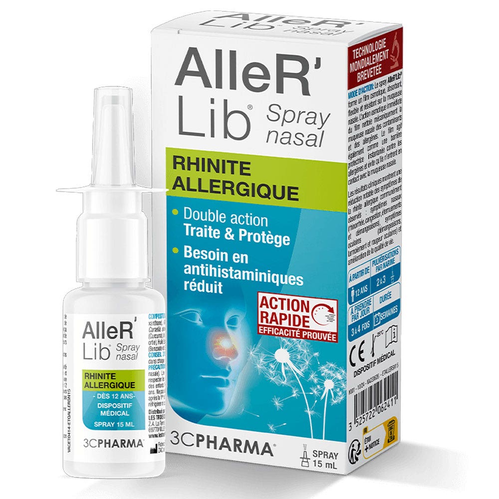 3C Pharma Allerlib Spray Nasal Rhinite allergique 15ml