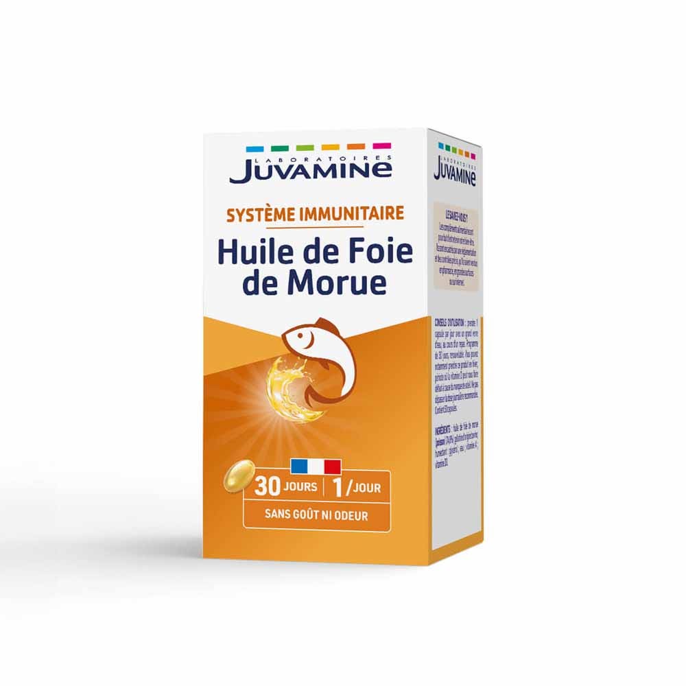 Juvamine Difese immunitarie Olio di fegato di merluzzo 30 capsule