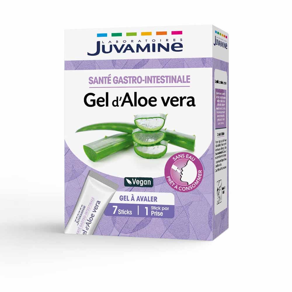 Juvamine Benessere gastrointestinale Gel Aloe Vera 7 bastoni da ingoiare
