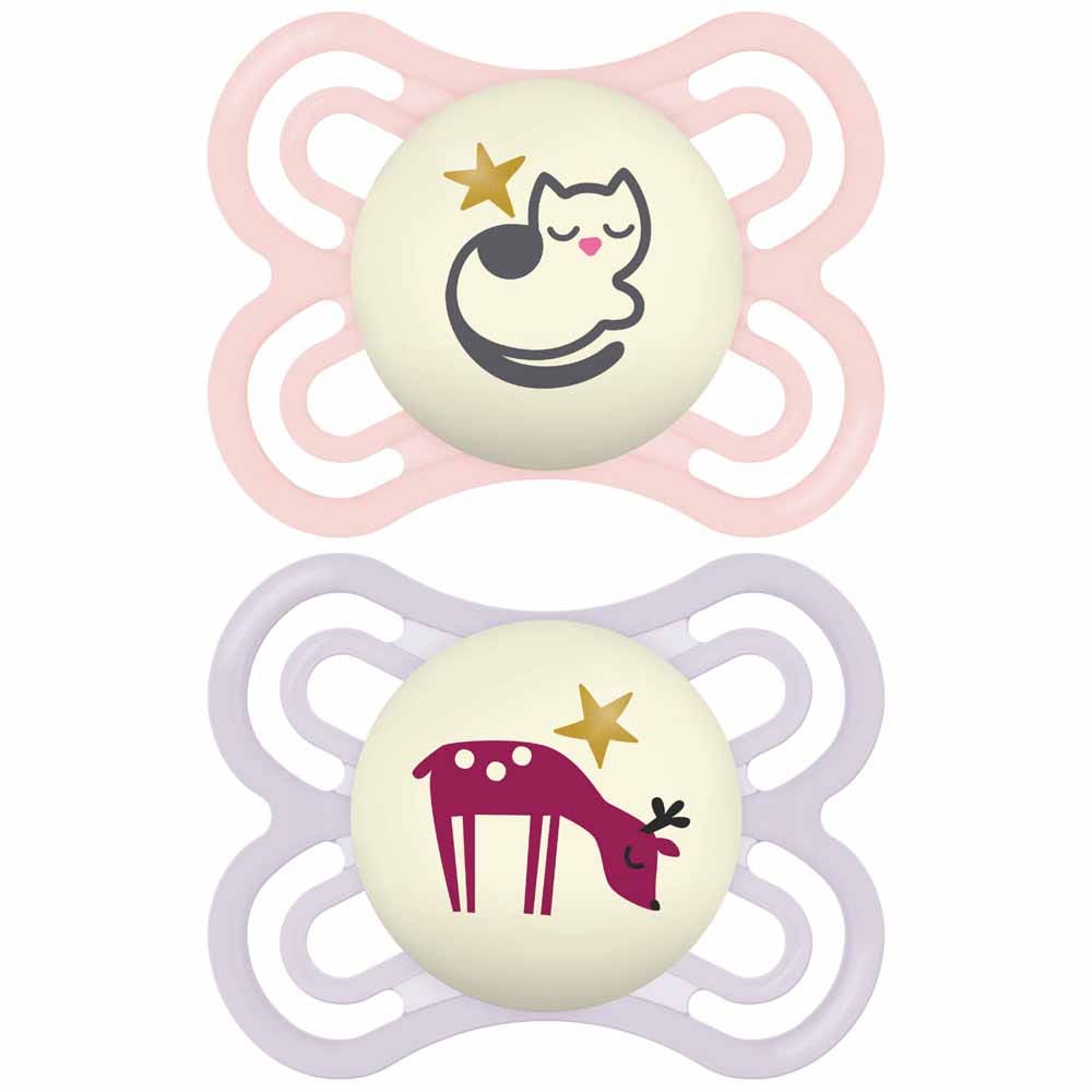 Mam Perfect Notte Succhietti simmetrici fosforescenti 2-6 mesi x2