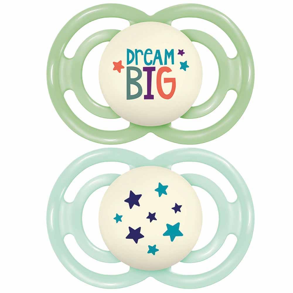 Mam Perfect Notte Tendance Succhietti simmetrici Fosforescenti Dai 18 mesi 2pz
