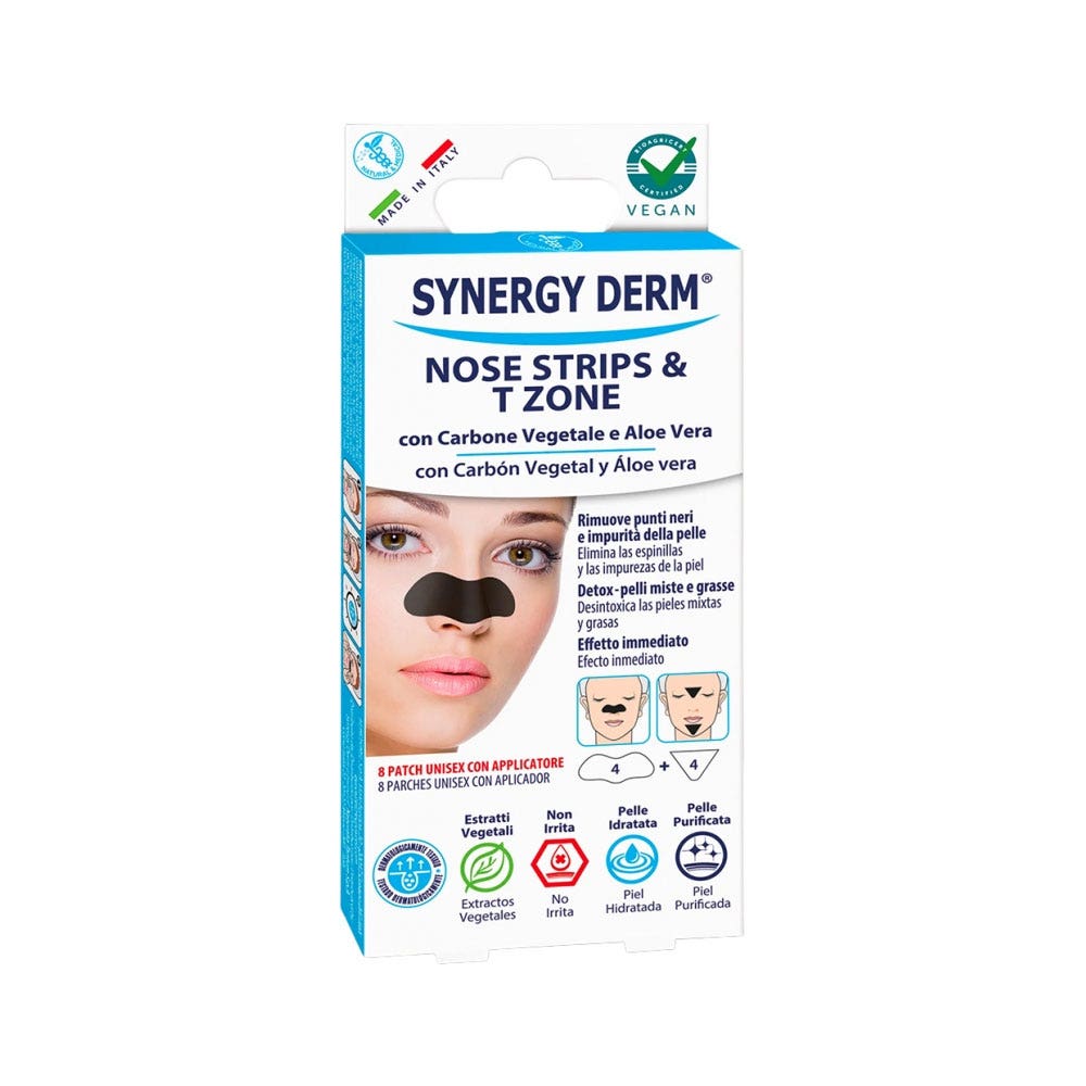 Incarose Synergy Derm Strisce nasali Carbone Cerotto per il naso x8